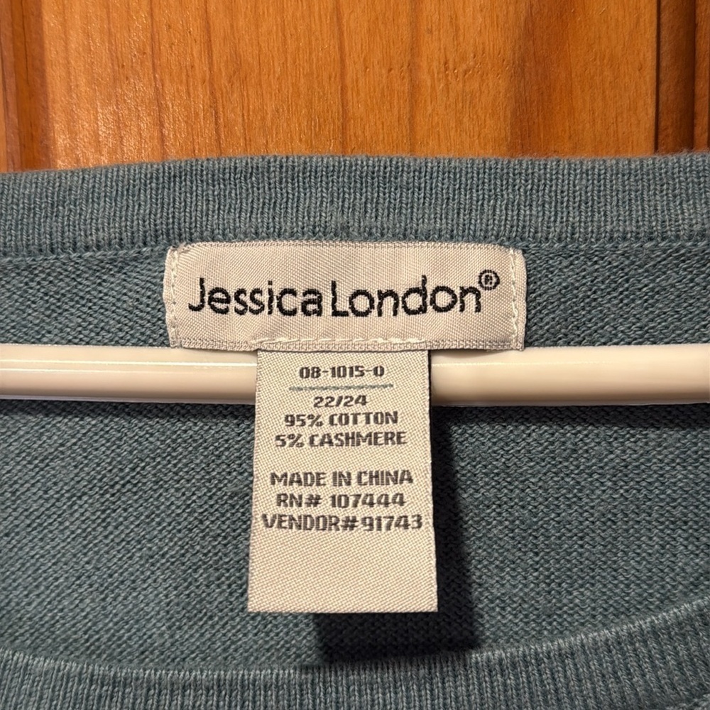 Jessica London women’s long sleeve light sweater size 22/24 . - Picture 2 of 7